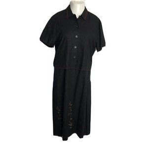 Uniform John Paul Richard Long Black Dress Sz S